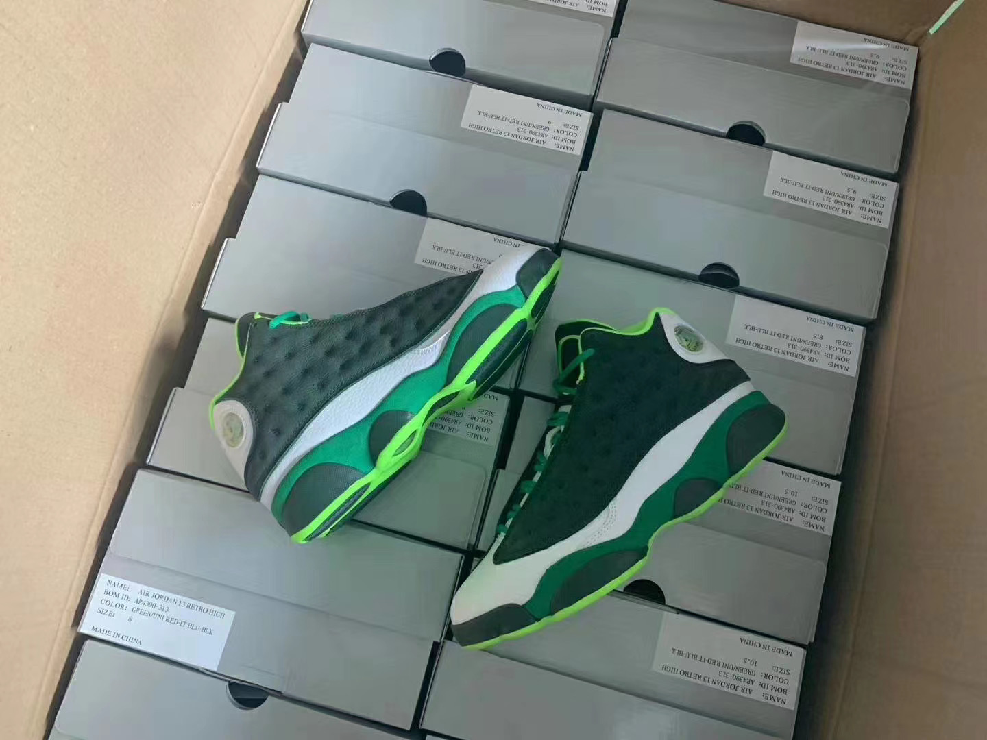 Air Jordan 13 Oregon Green White Shoes